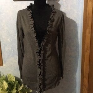 Ruffled Button Cardigan